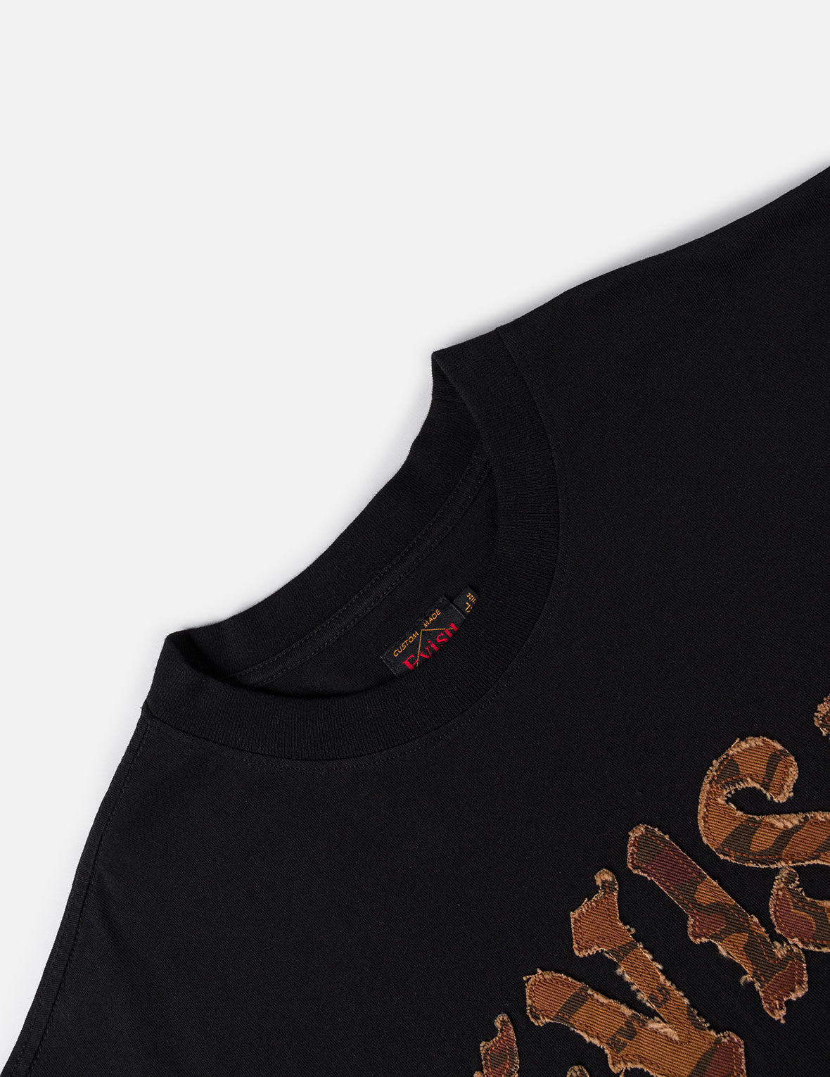 ディストレスド石垣迷彩アップリケロゴ Tシャツ