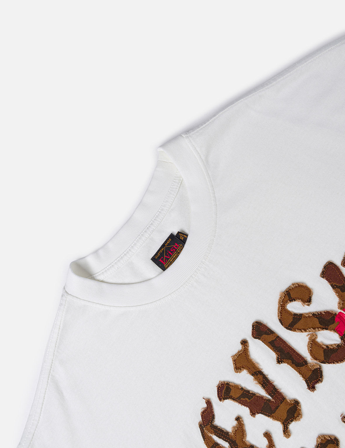 ディストレスド石垣迷彩アップリケロゴ Tシャツ