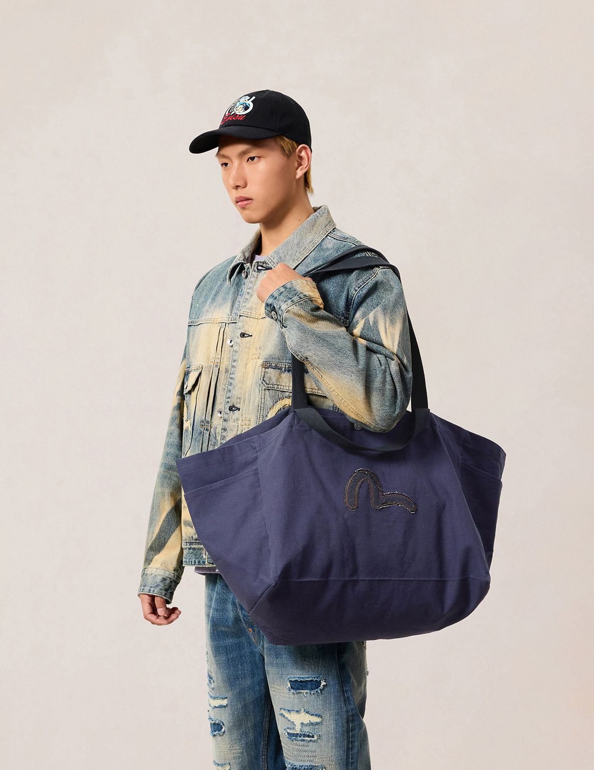 カモメデニムアップリケ トートバッグ – EVISU