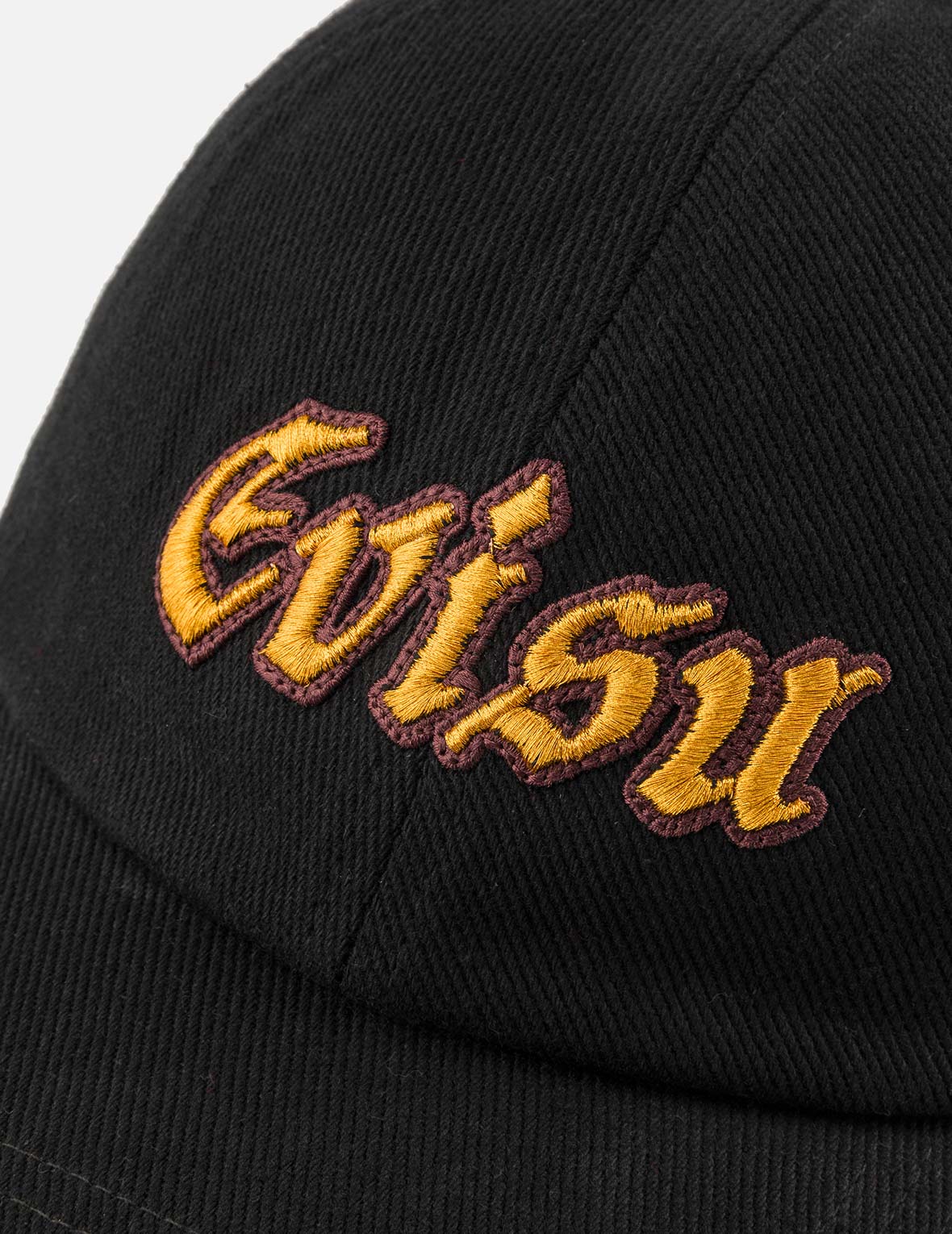 EVISU キャップ ブラック 刺繍ロゴ EVISUロゴ刺繍 キャップ - ブラック