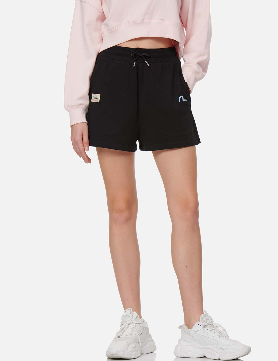 Seagull and Logo Print Sweat Shorts