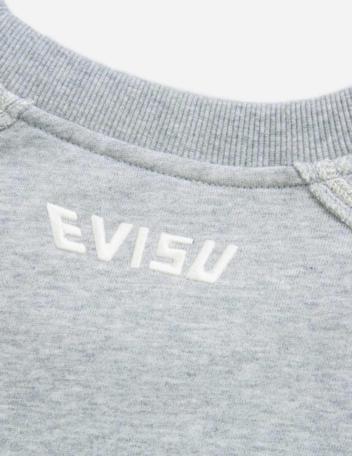 Seagull and Logo Embroidery Cropped Sweatshirt