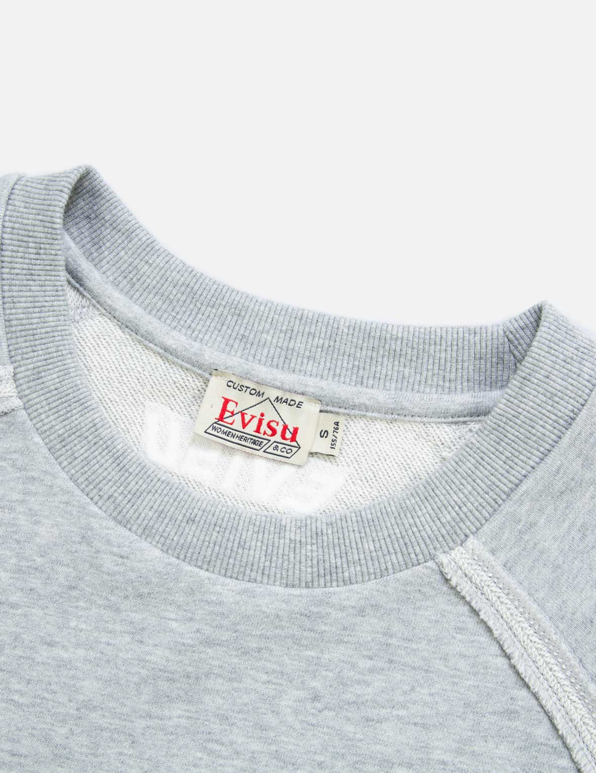 Seagull and Logo Embroidery Cropped Sweatshirt