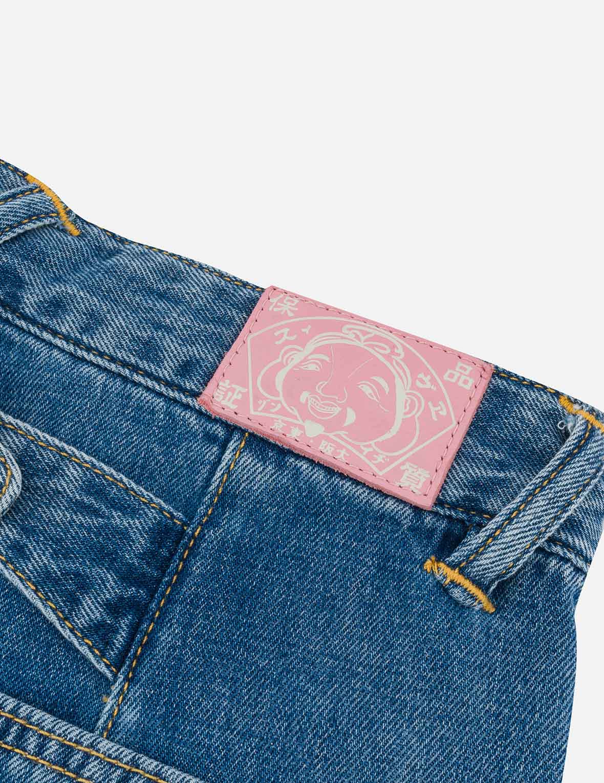 ウォッシュカモメ刺繍ファッションフィットジーンズ