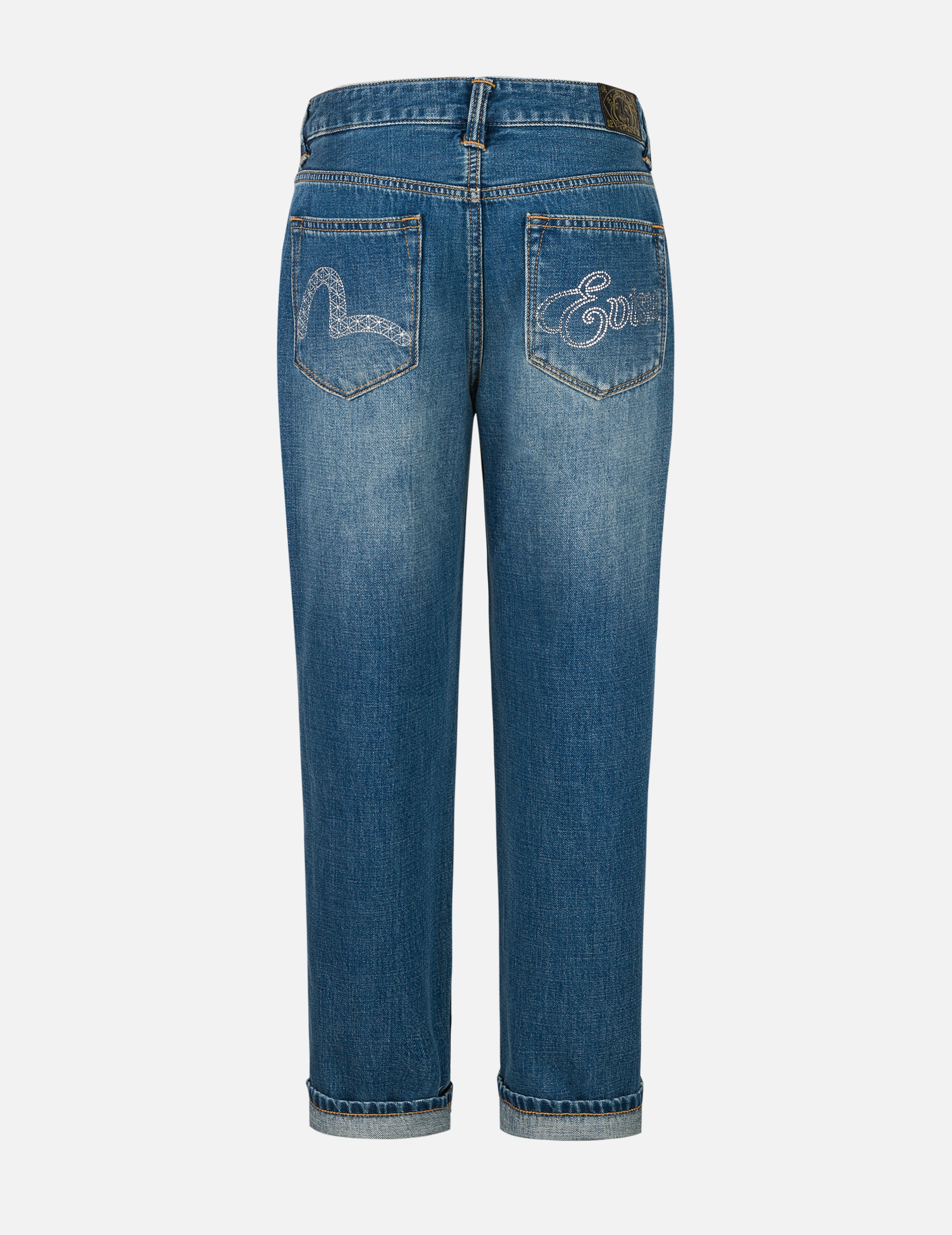 Denim Jeans EVISU DONNA JEANS PINK HEART Selvedge DENIM