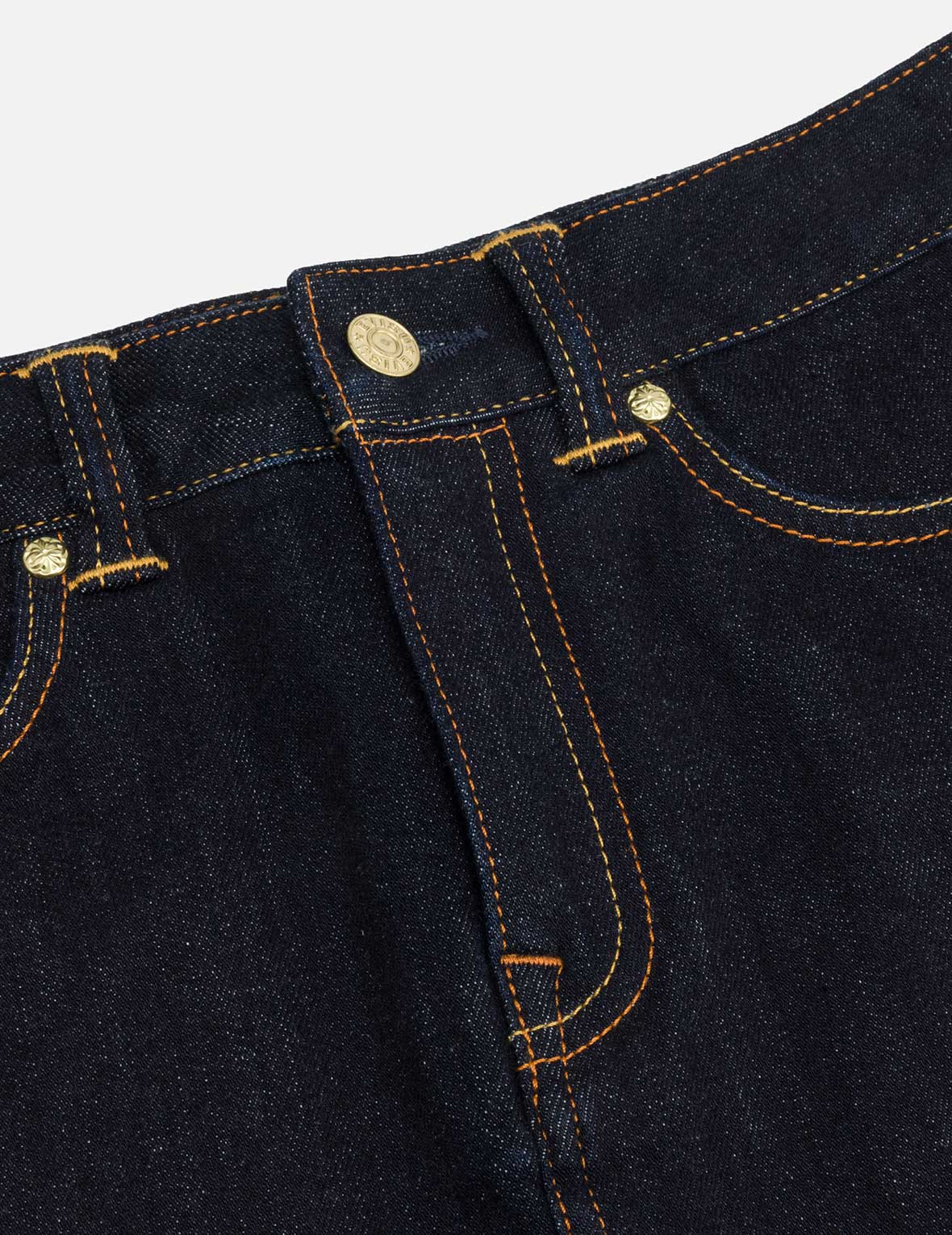 カモメ刺繍 レギュラーフィット デニムスカート