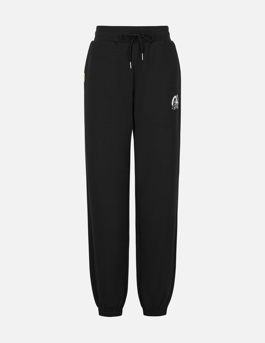Seagull Print and Wave Embroidery Loose Fit Sweatpants