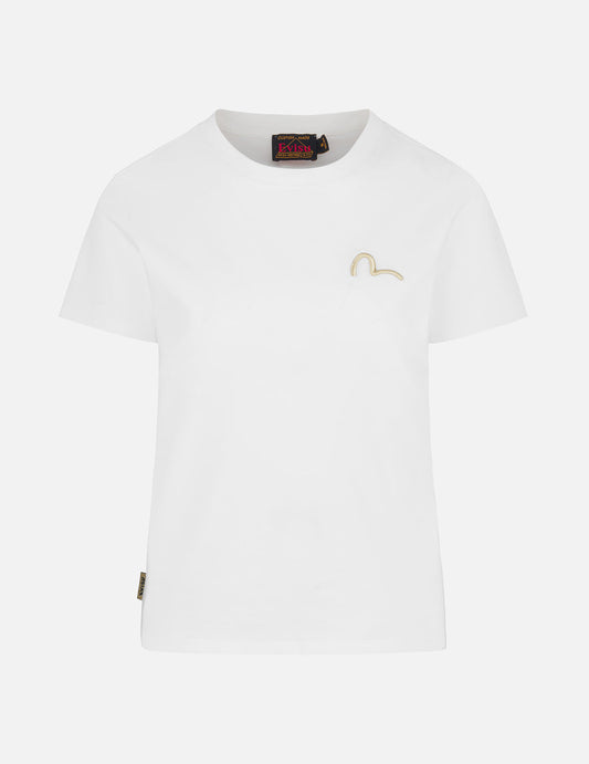 ハチドリ＆マグノリアプリント レギュラーフィット Tシャツ
