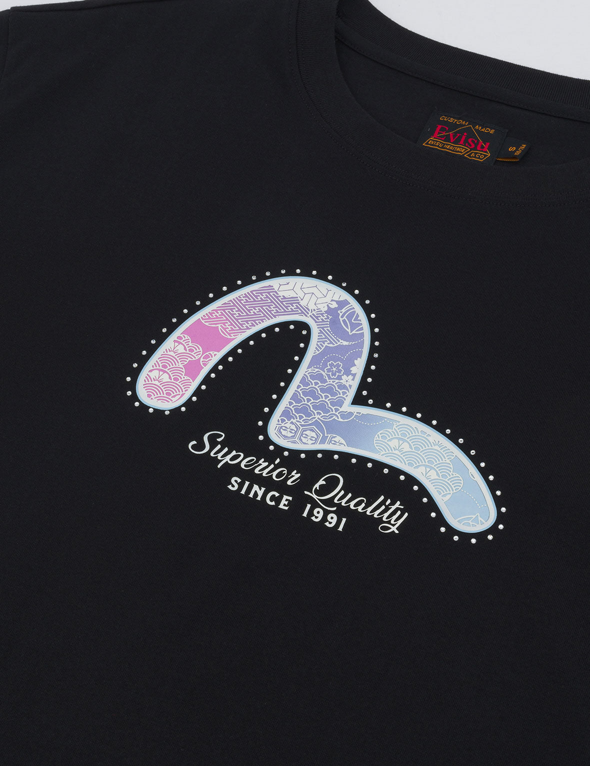 カモメ箔プリント ボーイフレンド Tシャツ