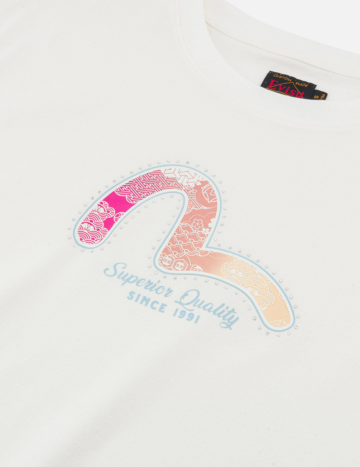 カモメ箔プリント ボーイフレンド Tシャツ