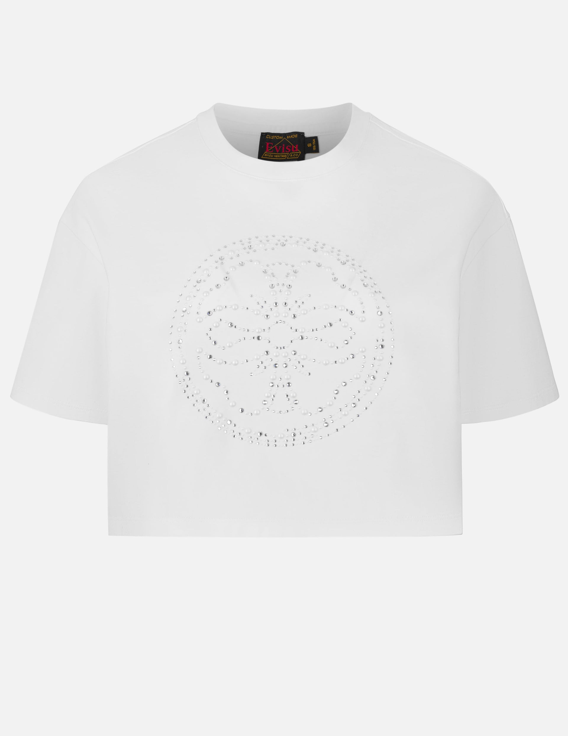 家紋ラインストーン クロップド Tシャツ – EVISU