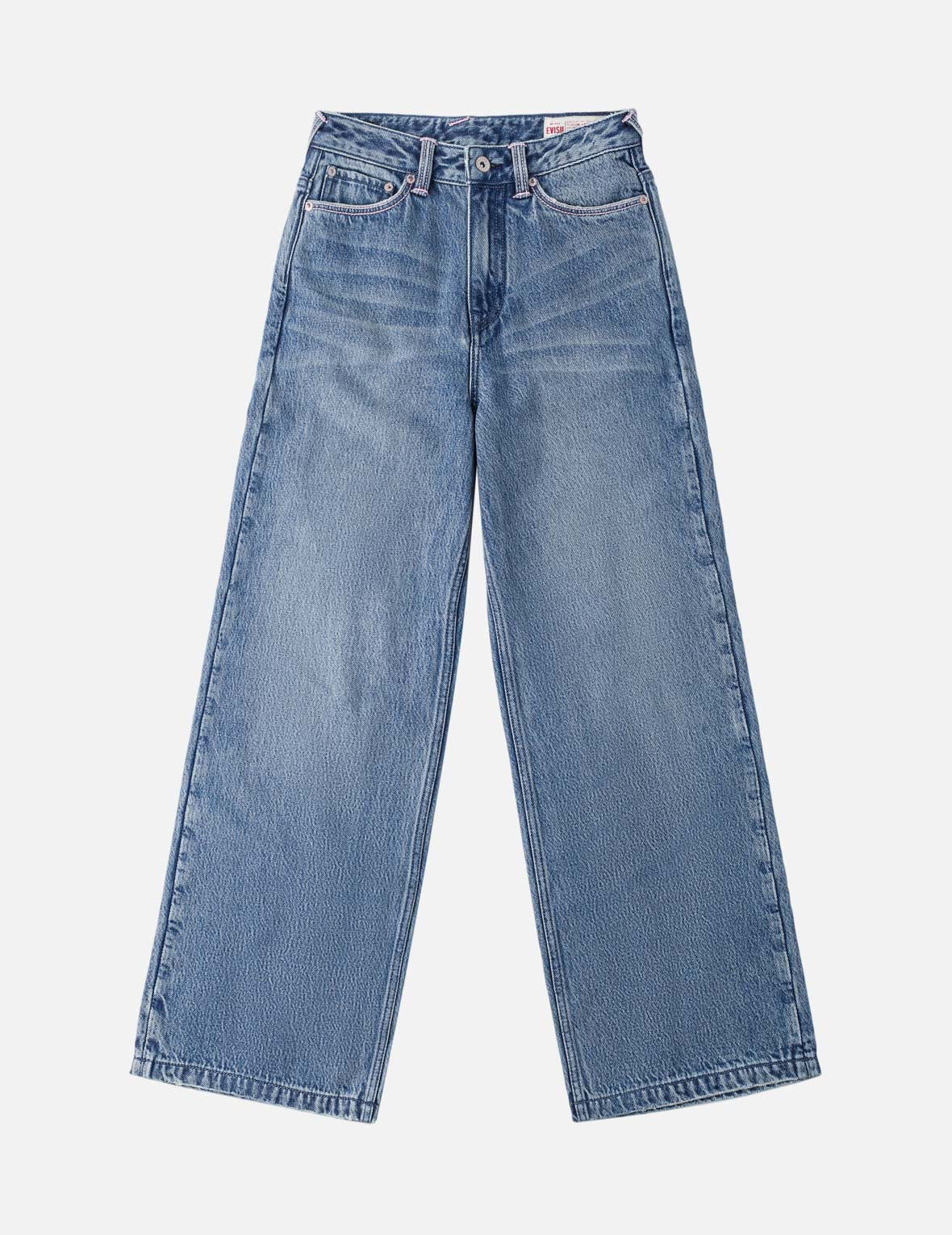 ライトピンクウォッシュド大黒プリントジーンズ – EVISU