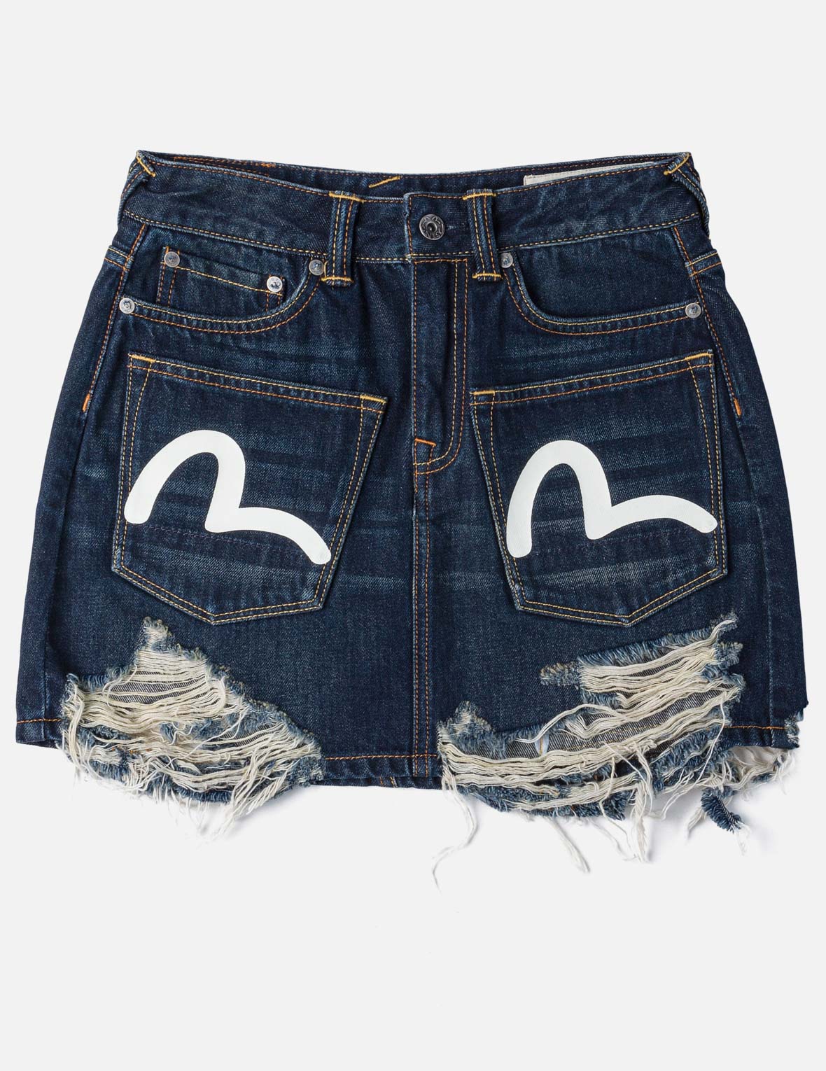 デ*ン様 K829⭐︎味のあるEVISU デニム カモメプリント 5連ポケットウ EVISU(エヴィス) カモメプリントとマルチポケット リラックスフィット
