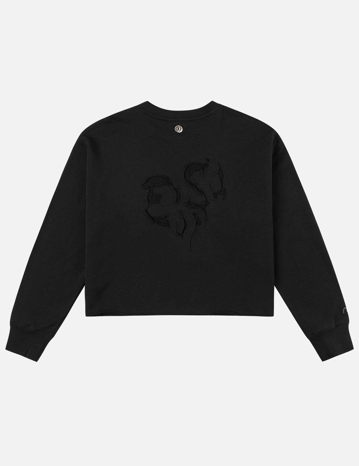 Reversed Fabric Patched Sweatshirt
