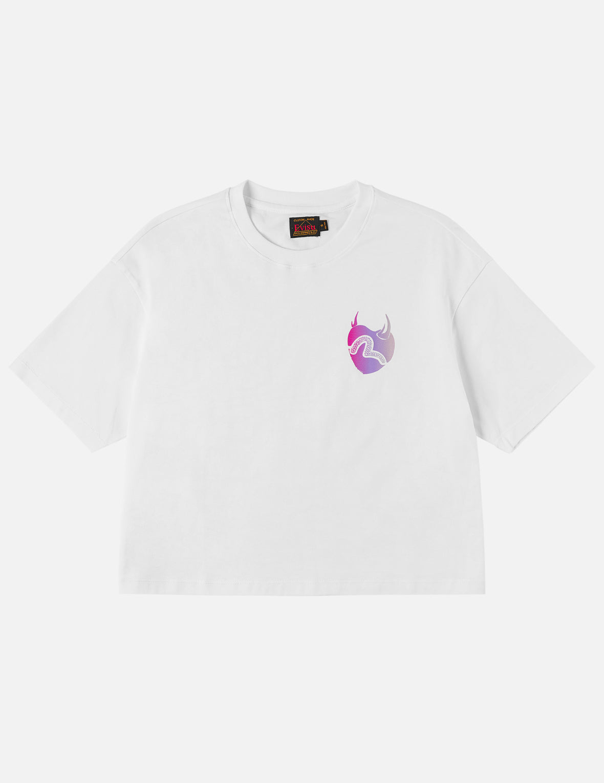 デビルハート型カモメエンボスTシャツ