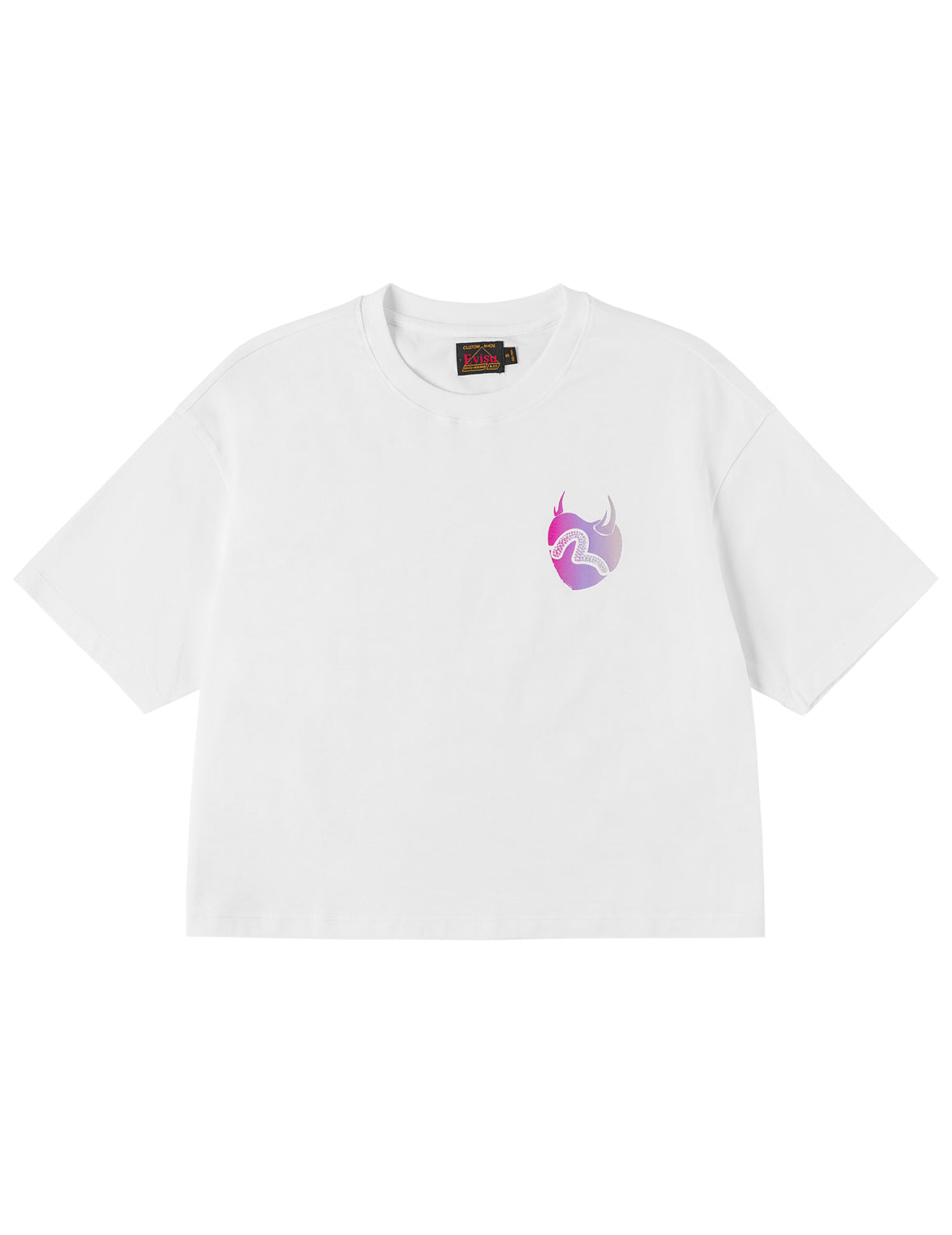 デビルハート型カモメエンボスTシャツ
