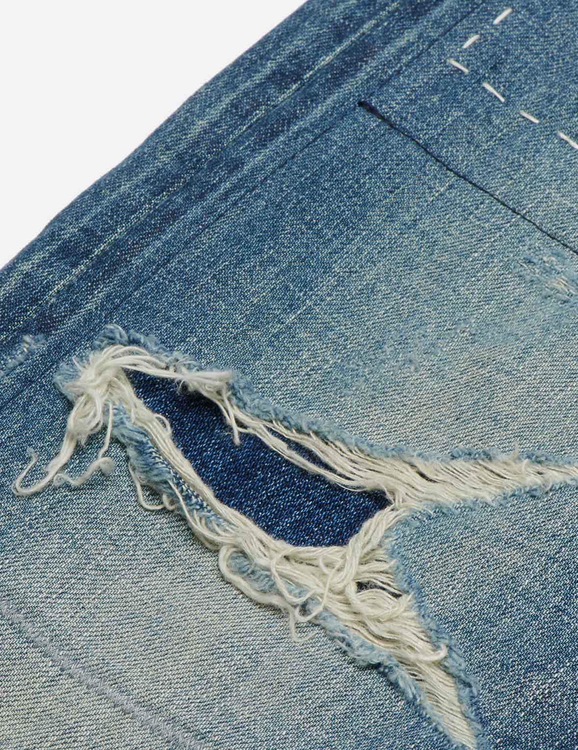 Seagull Embroidered Carrot Fit Selvedge Denim Jeans #2017