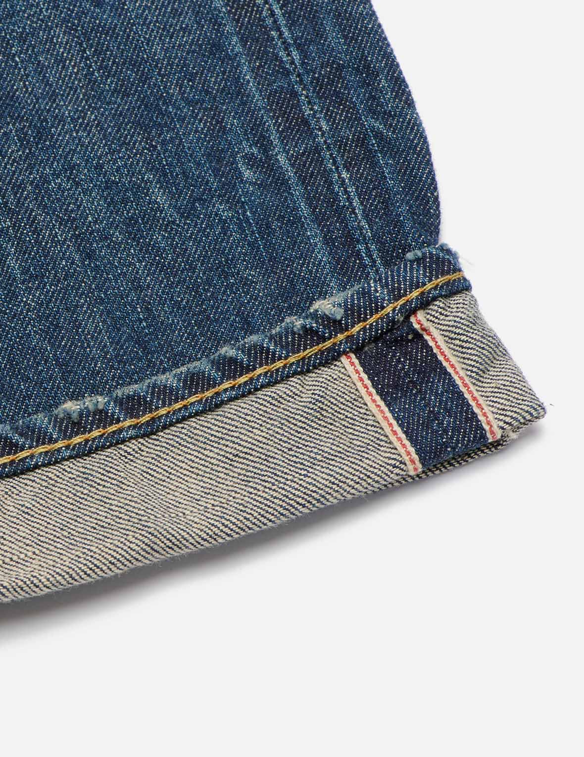 Seagull Embroidered Carrot Fit Selvedge Denim Jeans #2017