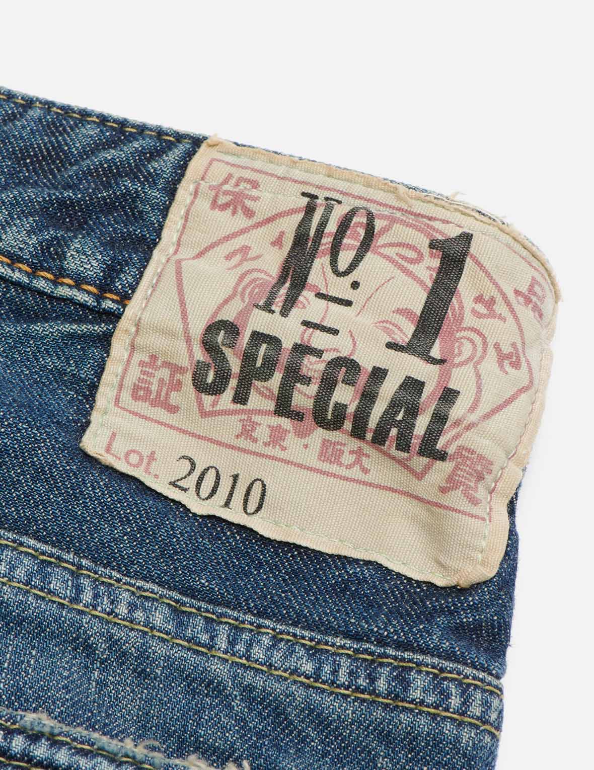 Seagull Embroidered Carrot Fit Selvedge Denim Jeans #2017