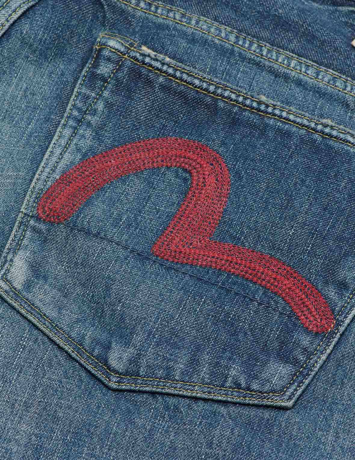 Seagull Embroidered Carrot Fit Selvedge Denim Jeans #2017