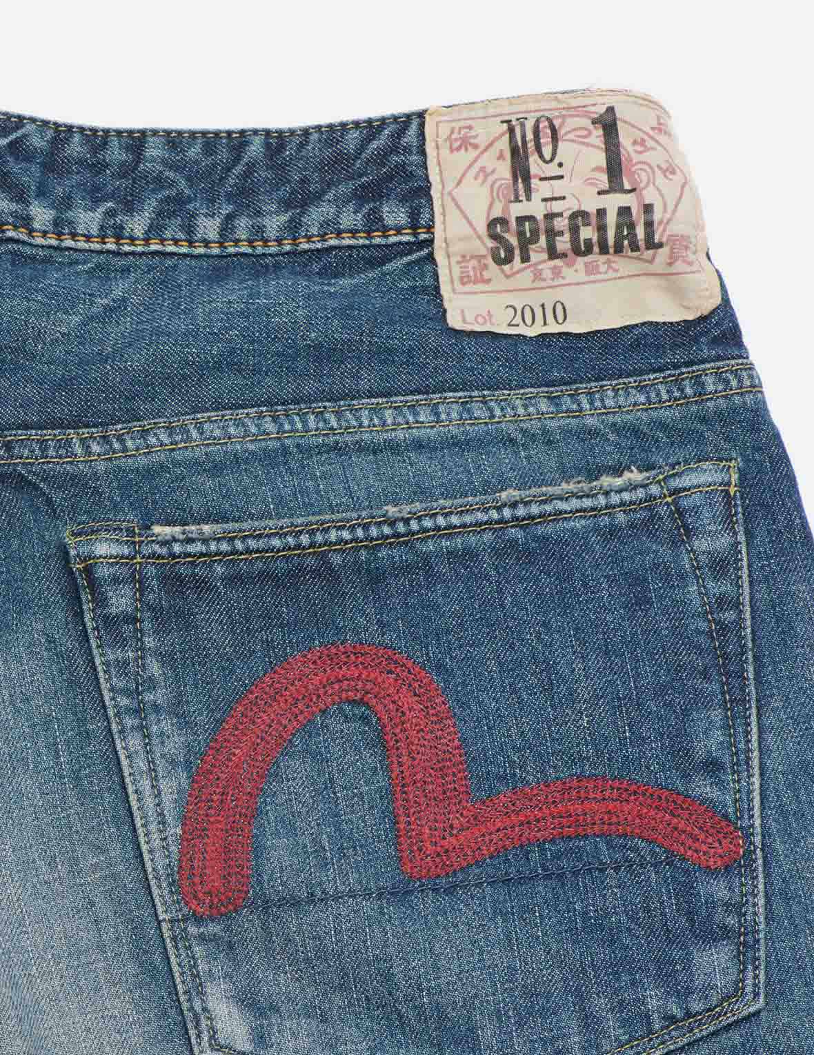 Seagull Embroidered Carrot Fit Selvedge Denim Jeans #2017