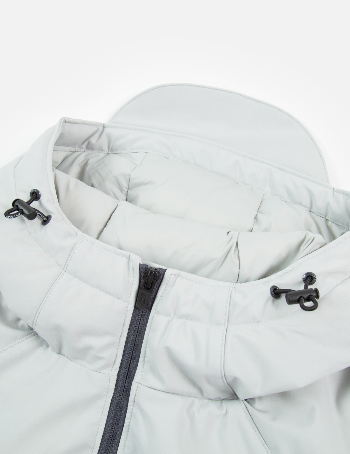 Moving Seagull PVC Patch Hooded Down Jacket