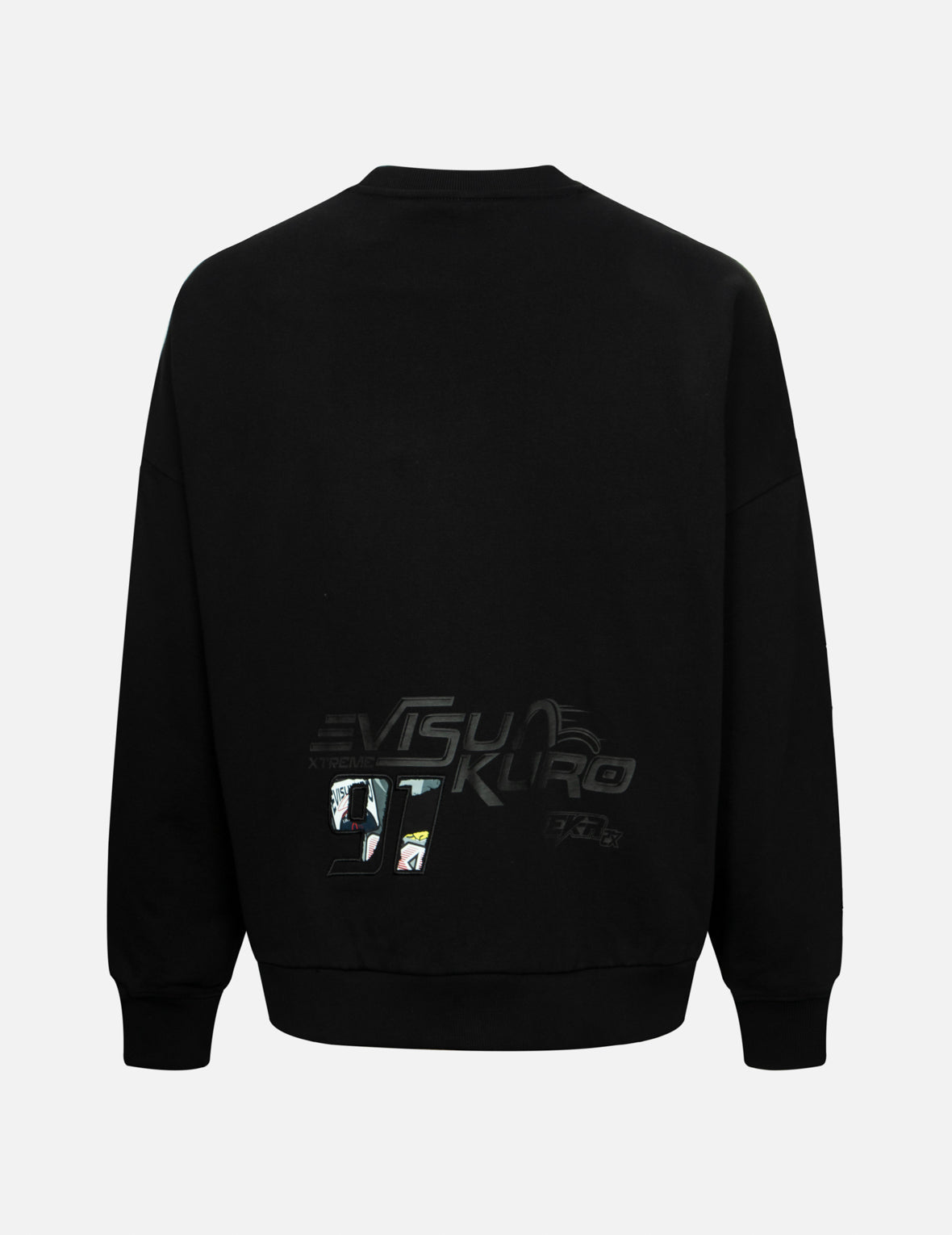 フェイク破れパターンオーバーサイズスウェットシャツ – EVISU