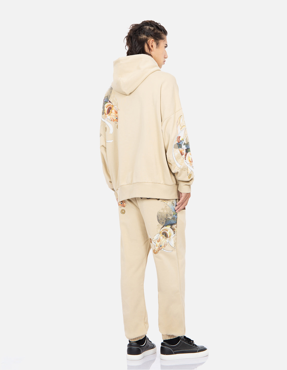 Tattoo Koi Print Sweatpants