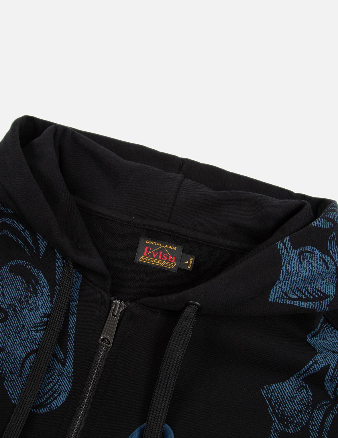 Allover Godhead Print Zip-up Hoodie