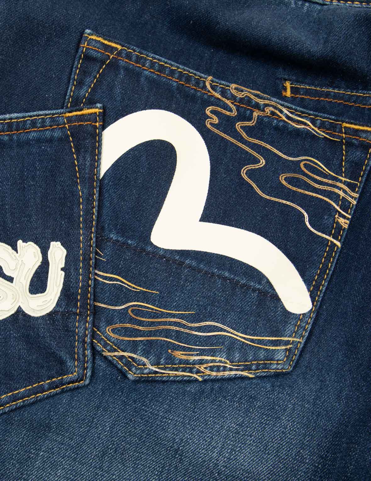 Seagull and Logo Print 3D Fit Jeans