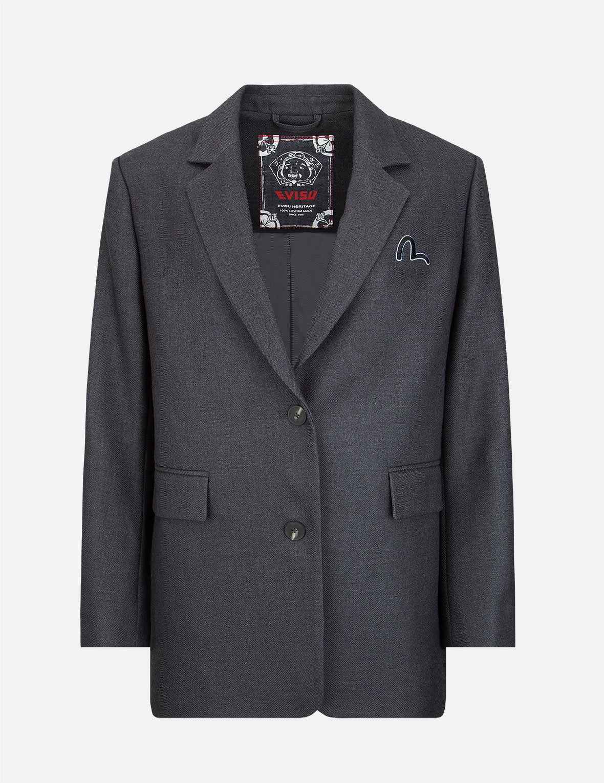 Seagull Embroidery Wool-mix Blazer