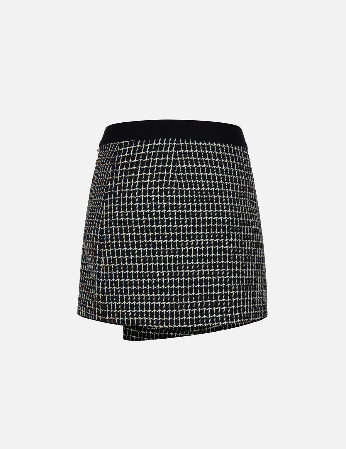 Metallic Wool Tweed Skirt