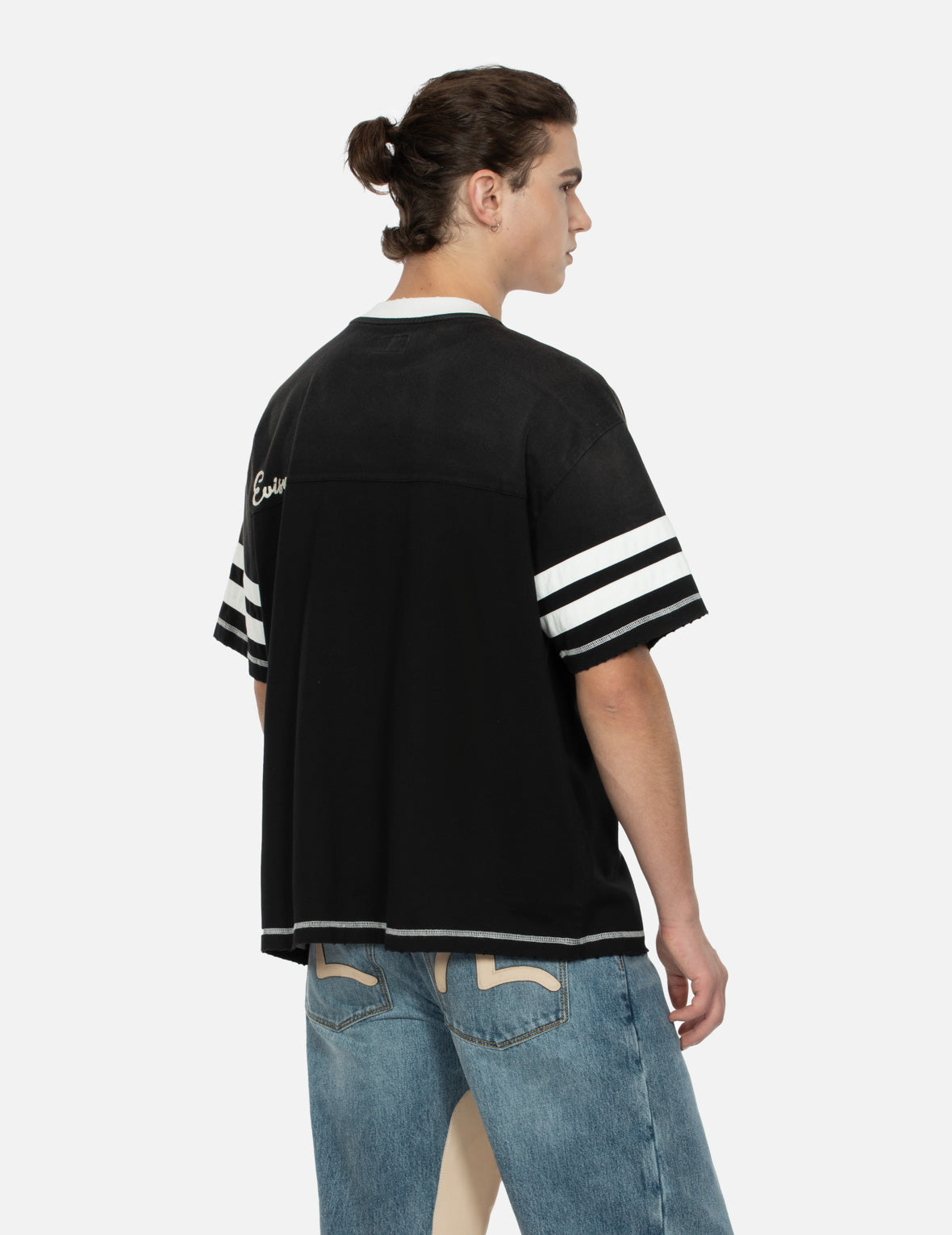 Logo Embroidery Paneling Boxy T-shirt