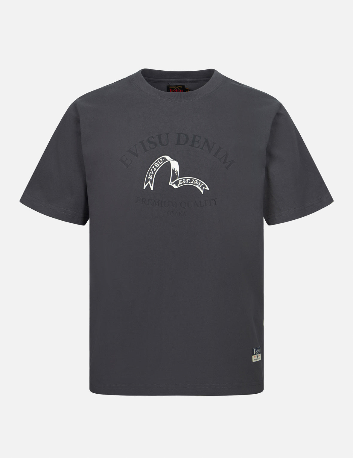 リボンカモメとロゴプリントのレギュラーフィットTシャツ – EVISU