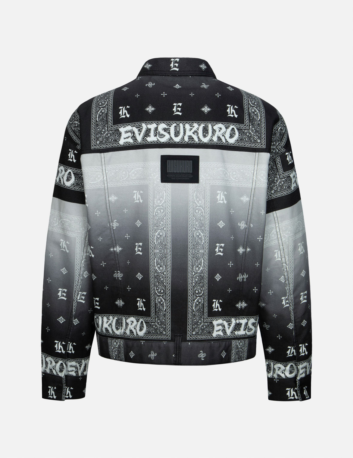 グラデーションオールオーバーペイズリープリントルーズフィットトラッカージャケット