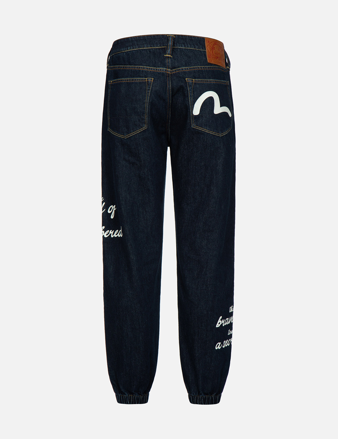Slogan and Seagull Print Regular-Fit Jogger Pants