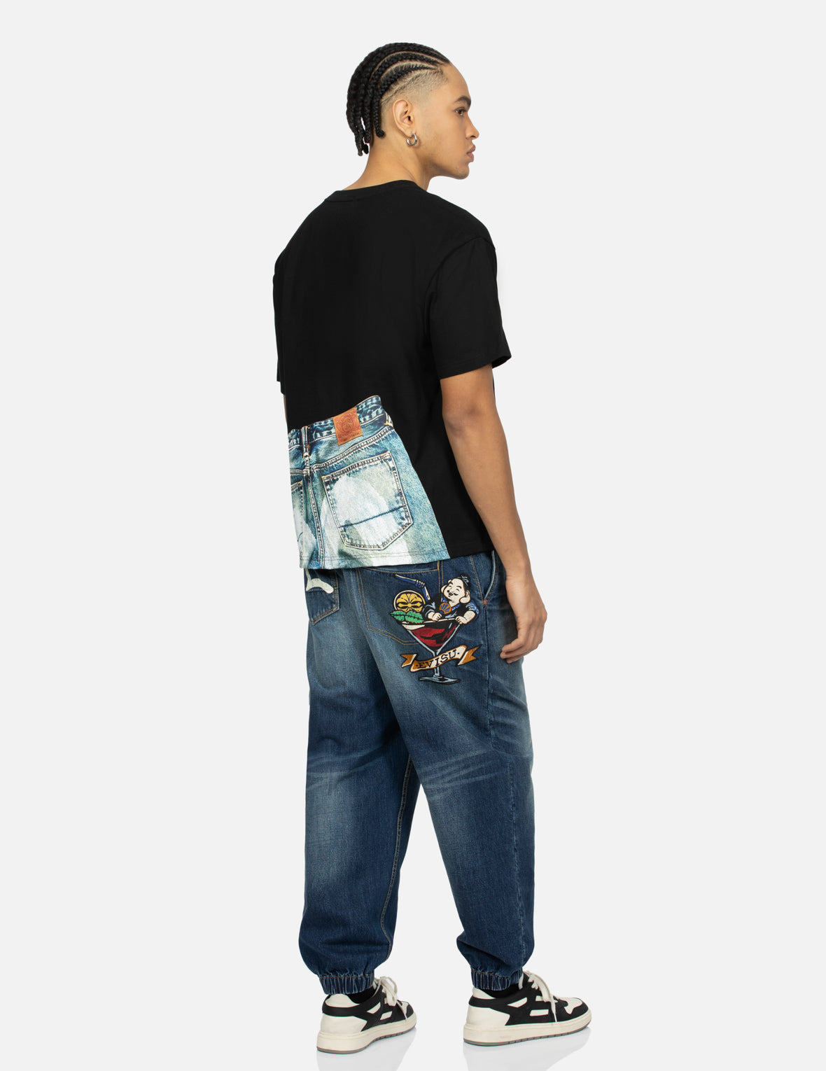 Simulated Digital Print Relax Fit T-shirt