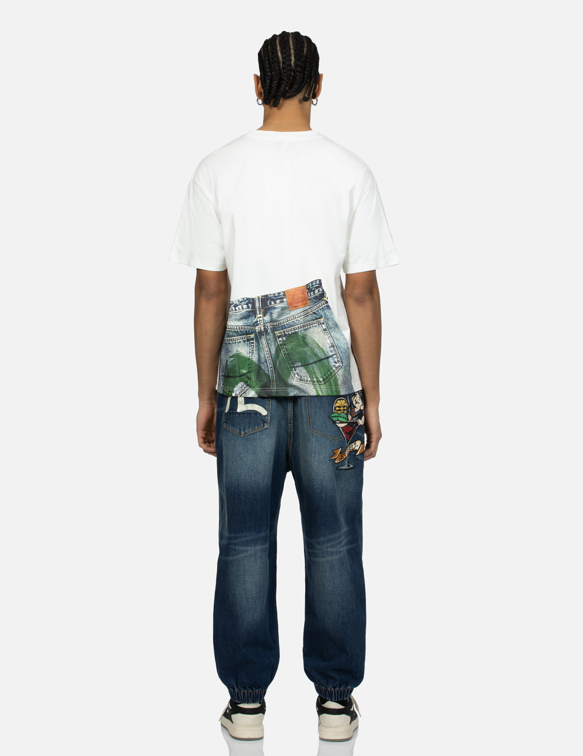 Simulated Digital Print Relax Fit T-shirt