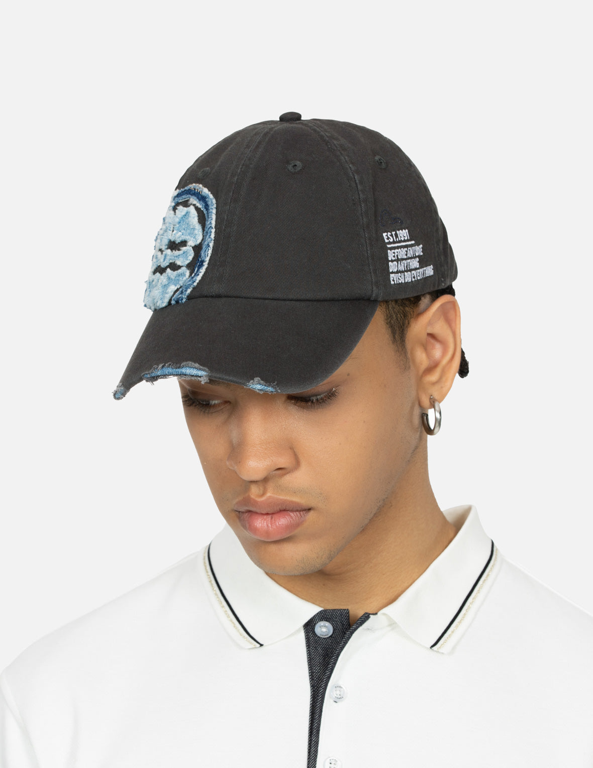 Embroidery and Distressed Effect Cap