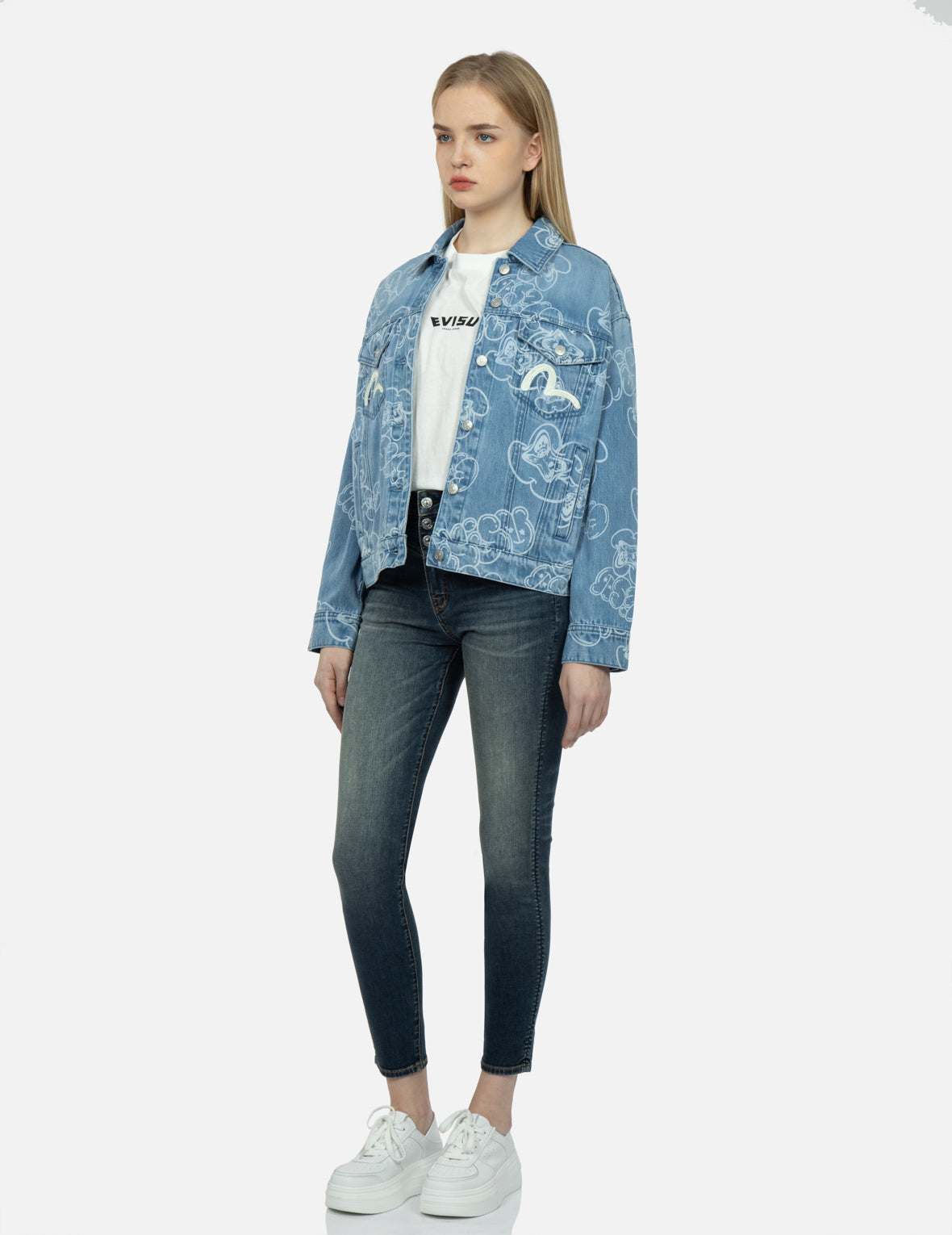 EVISU グラフィティプリント デニムジャケット EVISU グラフィティプリント デニムジャケット