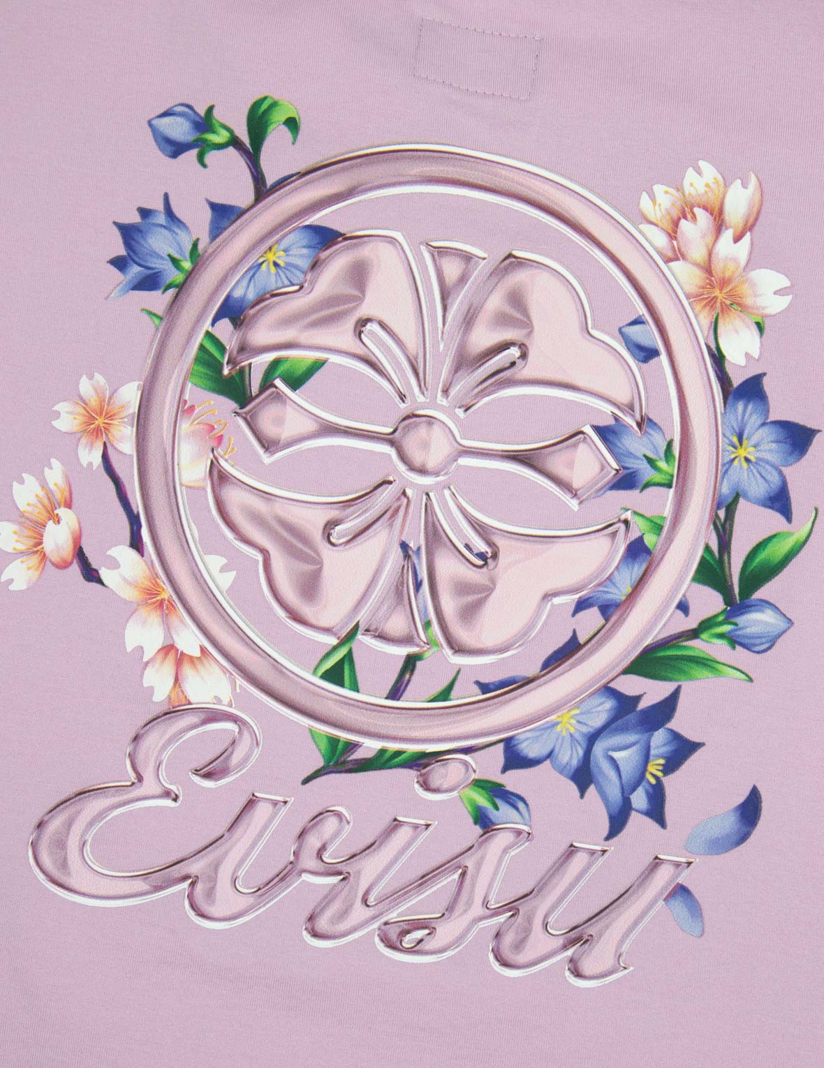 家紋と藤の花プリント クロップド Tシャツ – EVISU